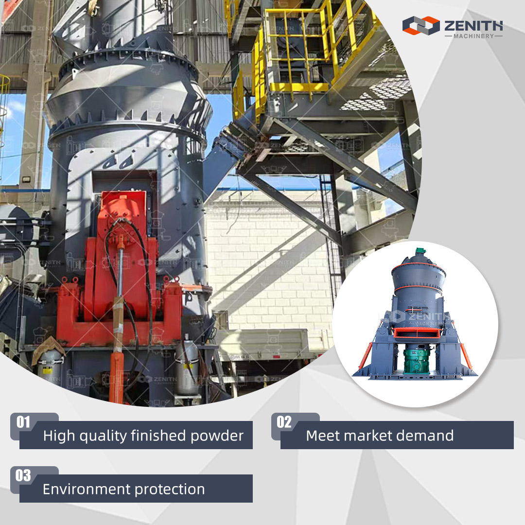 Material bed grinding action inside LM220 vertical roller mill for limestone cement grinding
